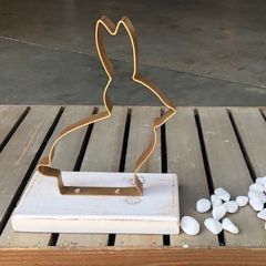 Gold Finish Metal Bunny Tabletop Decor