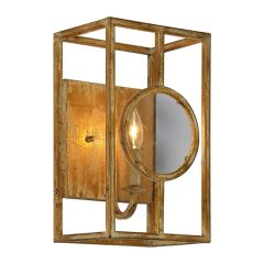 Golden Metal Cage Wall Sconce