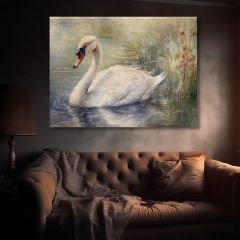 Graceful Elegance Swan Canvas Wall Art