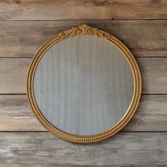 Graceful Gold Round Shape Mirror