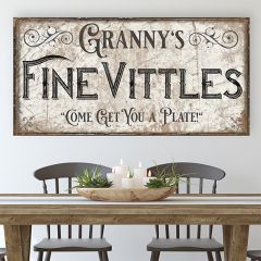Granny's Fine Vittles Canvas Wall Sign