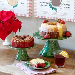 Grape Leaf Glazed Cake Stand