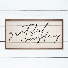 Grateful Everyday Framed Wall Sign