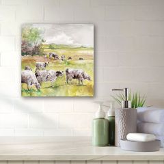 Grazing Cows Canvas Wall Art