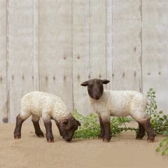 Grazing Sheep Tabletop Figurines Set of 2
