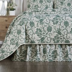 Green Country Floral Bed Skirt
