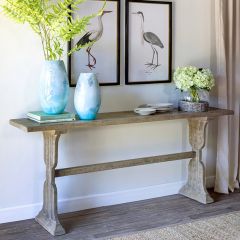 Grey Washed Slim Silhouette Console Table