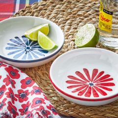 Groovy Flower Power Shallow Bowl Set of 2