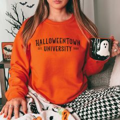 Halloweentown University Orange Cotton Sweatshirt