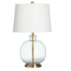 Hammered Glass Base Table Lamp