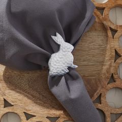 Hammered Metal Bunny Napkin Ring