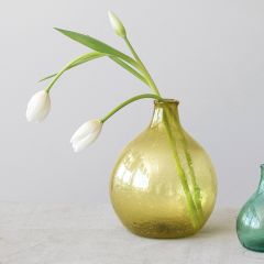 Hand Blown Tinted Glass Bud Vase