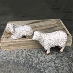 Hand Carved Sheep Figurine