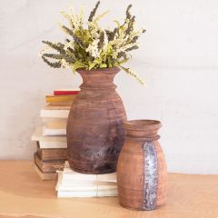 Hand Carved Wooden Water Pot