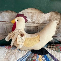 Hand Made Primitive Hen Shelf Sitter