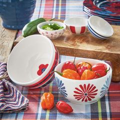 Hand Painted Patriotic Snack Bowls Set of 2