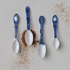 Hand Painted Stoneware Spoon Set of 4
