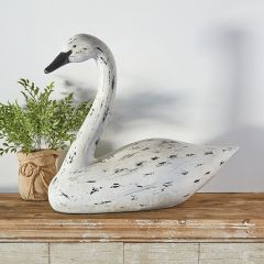 Hand Painted Swan Statue
