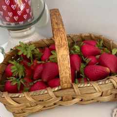 Hand Woven Berry Basket With Handle