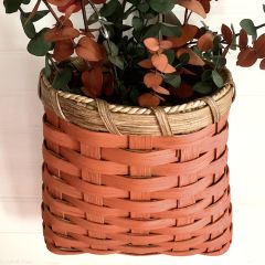 Hand Woven Painted Fall Wall Basket