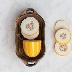 Handled Mango Wood Display Bowl