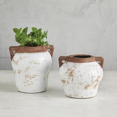 Handled Rustic Ceramic Pot