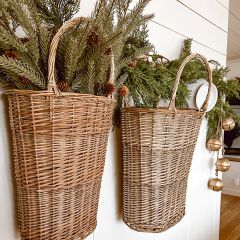 Handled Wicker Display Baskets Set of 2