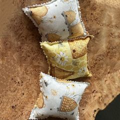 Handmade Beehive Mini Pillow Set of 3