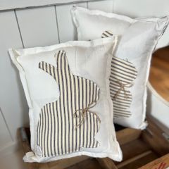 Handmade Farmhouse Bunny Accent Pillow