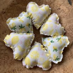Handmade Lemon Heart Bowl Fillers Set of 6