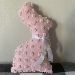 Handmade Pink Dotted Fabric Bunny Set of 2