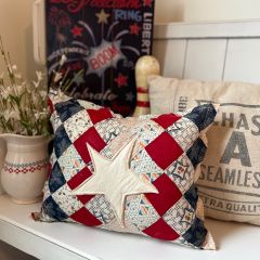 Handmade Vintage Quilt Star Pillow