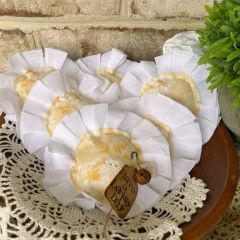 Handmade White Flower Bowl Filler Set of 3