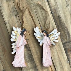 Handpainted Angel Ornament Set of 2