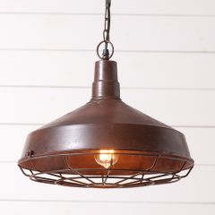 Hanging Dome Pendant Light With Cage
