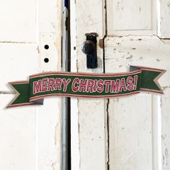 Hanging Merry Christmas Banner Sign