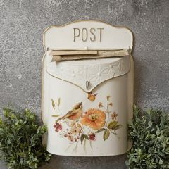 Hanging Post Box With Flowers and Bird