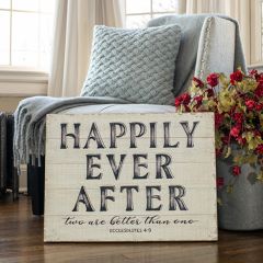 Happily Ever After Wood Wall Sign