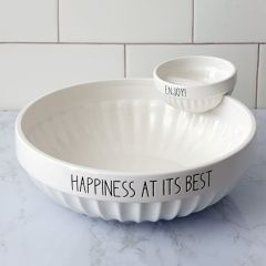 Happiness Chip and Dip Bowl