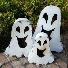 Happy Halloween Ghost Tabletop Decor Set of 3