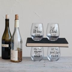 Happy Hour Drinking Glass Set of 4