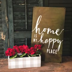 Happy Place Metal Wall Sign