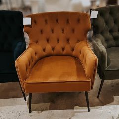 Harvest Time Button Tufted Accent Chair