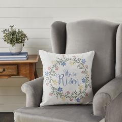 He is Risen Embroidered Accent Pillow