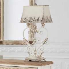 Heart and Scroll Iron Table Lamp