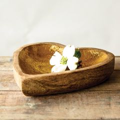 Heart Shaped Gold Leaf Trinket Dish