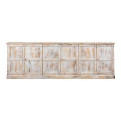 Heavily Distressed Long Buffet Cabinet