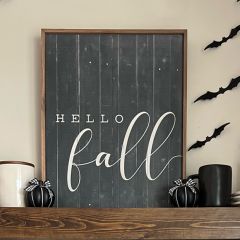 Hello Fall Rustic Farmhouse Wall Decor