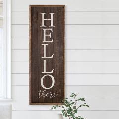 Hello There Brown Framed Wall Art