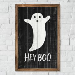 Hey Boo Rustic Halloween Sign